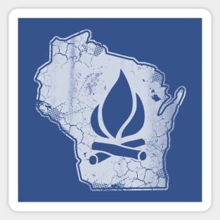 Wisconsin Camping Camp Fire Camping Outdoors Sticker